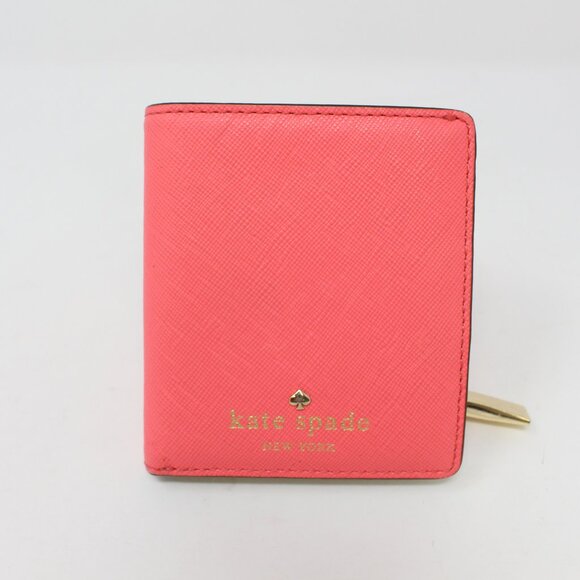 kate spade Handbags - Kate Spade Bi-Fold Mini Wallet Coral Pink
